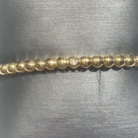 Sterling Silver bracelet with crystal chip,